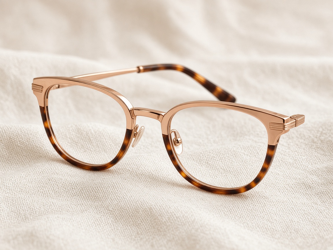 Vita Rose gold Browline eyeglasses